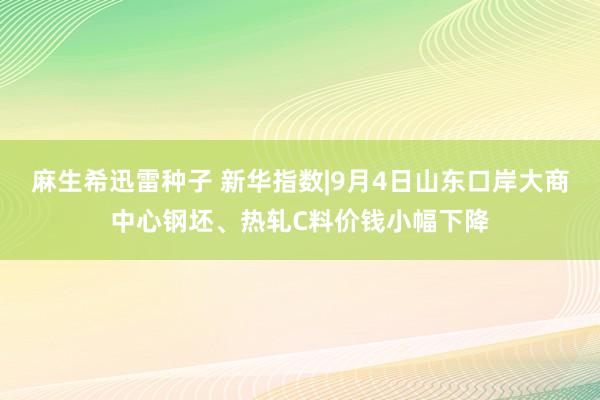 麻生希迅雷种子 新华指数|9月4日山东口岸大商中心钢坯、热轧C料价钱小幅下降