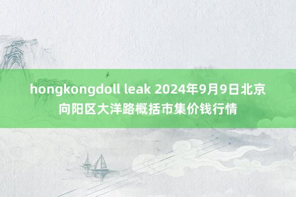 hongkongdoll leak 2024年9月9日北京向阳区大洋路概括市集价钱行情