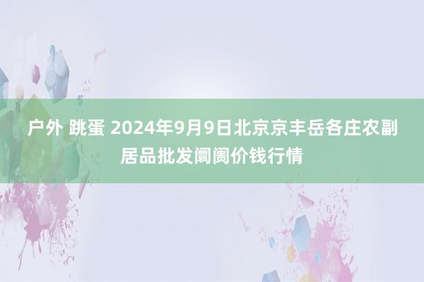 户外 跳蛋 2024年9月9日北京京丰岳各庄农副居品批发阛阓价钱行情