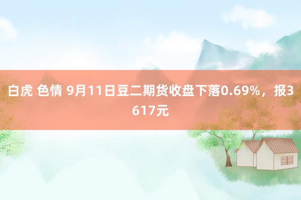 白虎 色情 9月11日豆二期货收盘下落0.69%，报3617元