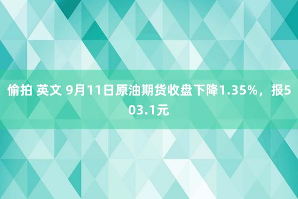 偷拍 英文 9月11日原油期货收盘下降1.35%，报503.1元