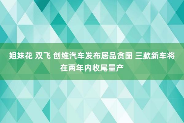 姐妹花 双飞 创维汽车发布居品贪图 三款新车将在两年内收尾量产