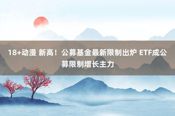 18+动漫 新高！公募基金最新限制出炉 ETF成公募限制增长主力