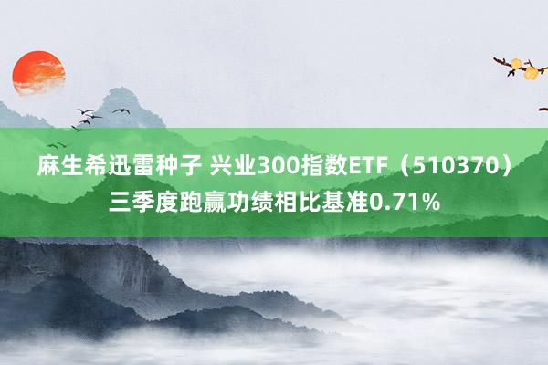 麻生希迅雷种子 兴业300指数ETF（510370）三季度跑赢功绩相比基准0.71%