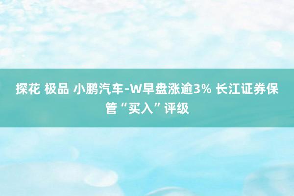 探花 极品 小鹏汽车-W早盘涨逾3% 长江证券保管“买入”评级