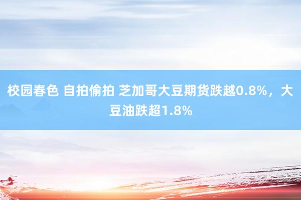 校园春色 自拍偷拍 芝加哥大豆期货跌越0.8%，大豆油跌超1.8%