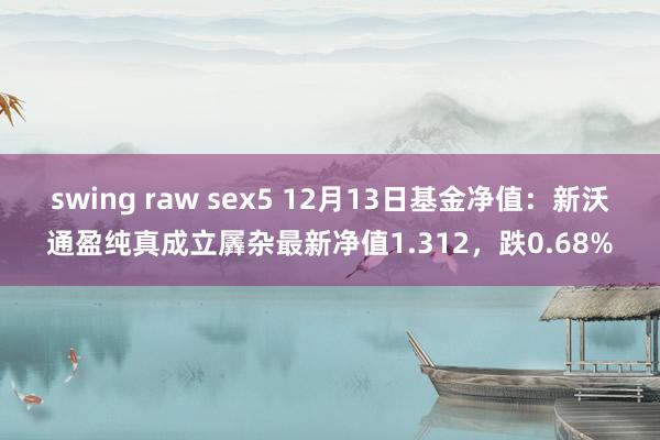 swing raw sex5 12月13日基金净值：新沃通盈纯真成立羼杂最新净值1.312，跌0.68%