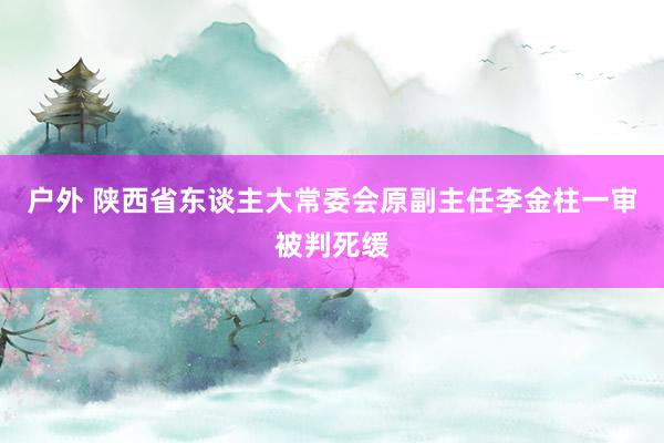 户外 陕西省东谈主大常委会原副主任李金柱一审被判死缓