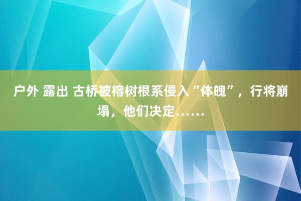 户外 露出 古桥被榕树根系侵入“体魄”，行将崩塌，他们决定……