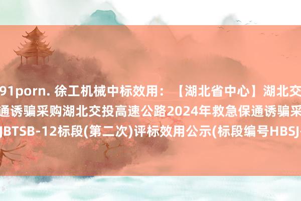 91porn. 徐工机械中标效用：【湖北省中心】湖北交投高速公路2024年救急保通诱骗采购湖北交投高速公路2024年救急保通诱骗采购YJBTSB-12标段(第二次)评标效用公示(标段编号HBSJ-202410GL-099001020)