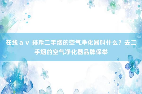 在线ａｖ 排斥二手烟的空气净化器叫什么？去二手烟的空气净化器品牌保举