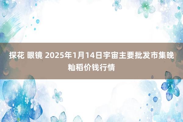 探花 眼镜 2025年1月14日宇宙主要批发市集晚籼稻价钱行情